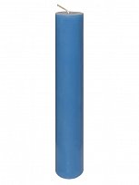 Свеча интерьерная цилиндрическая голубая 50*280